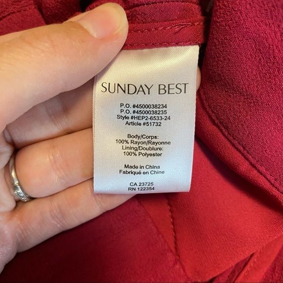 NWT Aritzia Sunday  Best Burgundy Hughes Skort Mini Skirt - Picture 8 of 9